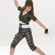 Combat hip hop top and trousers