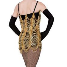 Gold and black sequin dress and leotard