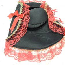 Red and black Spanish hat