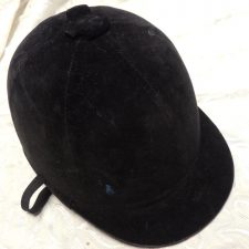 Black velvet riding hat