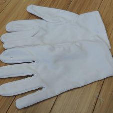 White lycra dance gloves