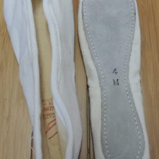 White canvas ballet shoes