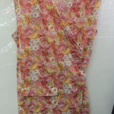 Pink and gold floral apron
