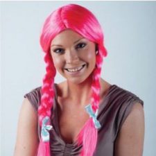 Hot pink plaits wig
