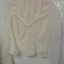 Cream sheer lace blouse
