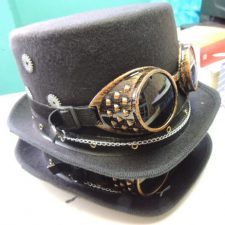 Steampunk hats with gears