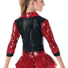Black jacket with sequin sleeves