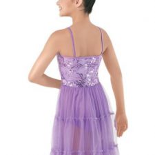 Blue camisole skirted leotard with petticoat skirt