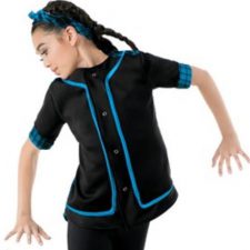 Black and blue hip hop jacket (headband not included)