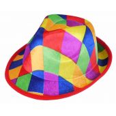 Harlequin trilby hat