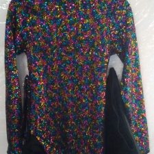 Multi colour sparkle dress with black bike shorts