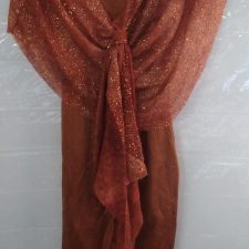 Rust catsuit with sparkle wrap