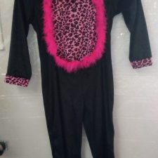 Pink and black cat costume