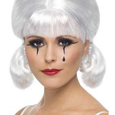 White clown mime wig