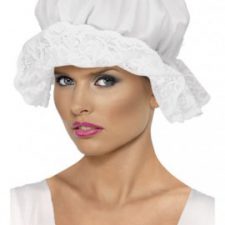 White cotton mop hat