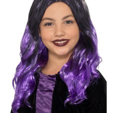 Children's Black and purple Ombre wig