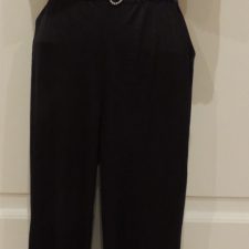 Black and silver Western style flared trousers, bra top and waistcoat