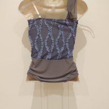 Blue and grey leotard with tutu skirt