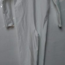 White lycra high neck catsuit