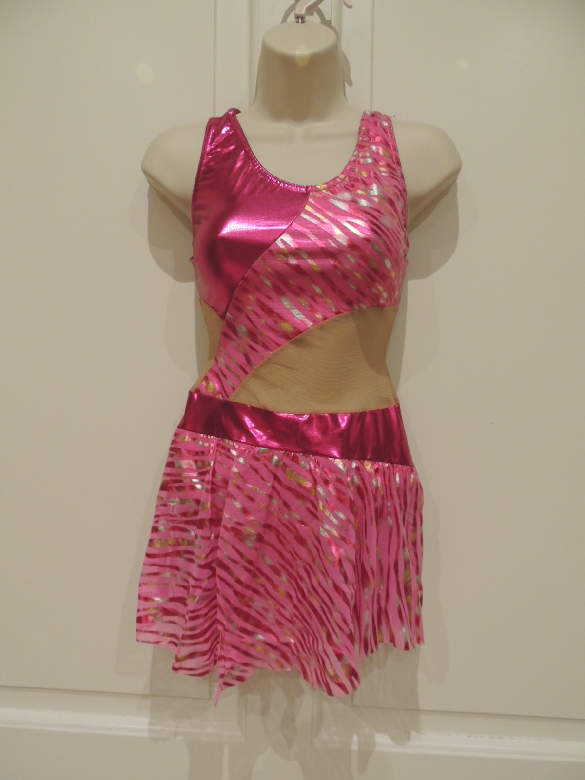 Metallic pink and silver skirted leotard - Suite 109