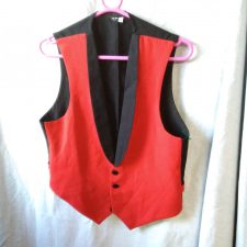 Black and red waistcoat