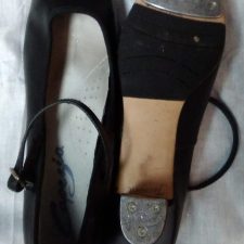 Black Mary Jane style tap shoes