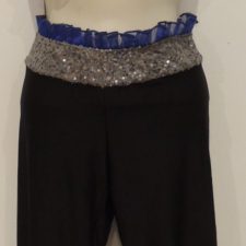 Black, blue and grey sparkle crop top and leggings