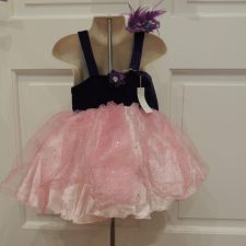 Black and pink tutu with flower detail