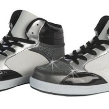 Black, silver and white hip hop trainers (US sizes)