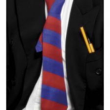 Striped school tie
