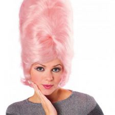 Beehive wig pink