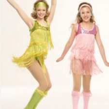 Sparkle fringe skirted leotard with boot covers