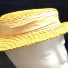 Straw hat with tan band