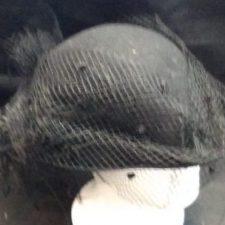 Black hat with flower and net