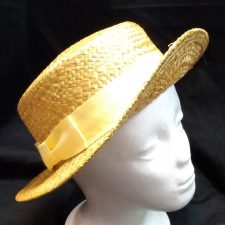Straw hat with yellow bow