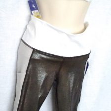 White and silver iridescent crop top and leggings