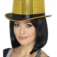 Gold sequin top hat