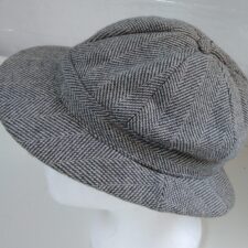 Grey and white tweed hat