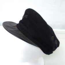 Black wool navy cap