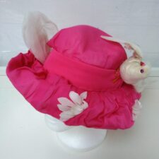 Pink bird lady hat