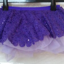 Purple tutu skirt with lace