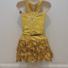 Gold sparkle top and matching skirt
