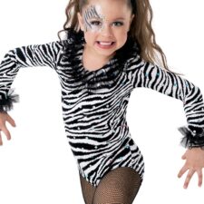 Zebra print leotard and leggings