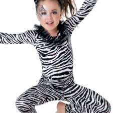 Zebra print leotard and leggings