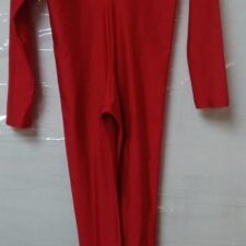 Red lycra long sleeve catsuit