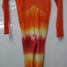 Orange and tie dye catsuit