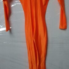 Orange lycra catsuit