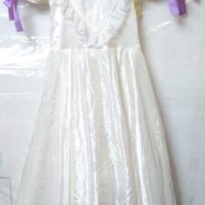 White satin dress with underskirt