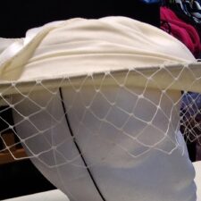 Cream vintage hat with veil