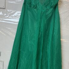 Green crepe silk dress